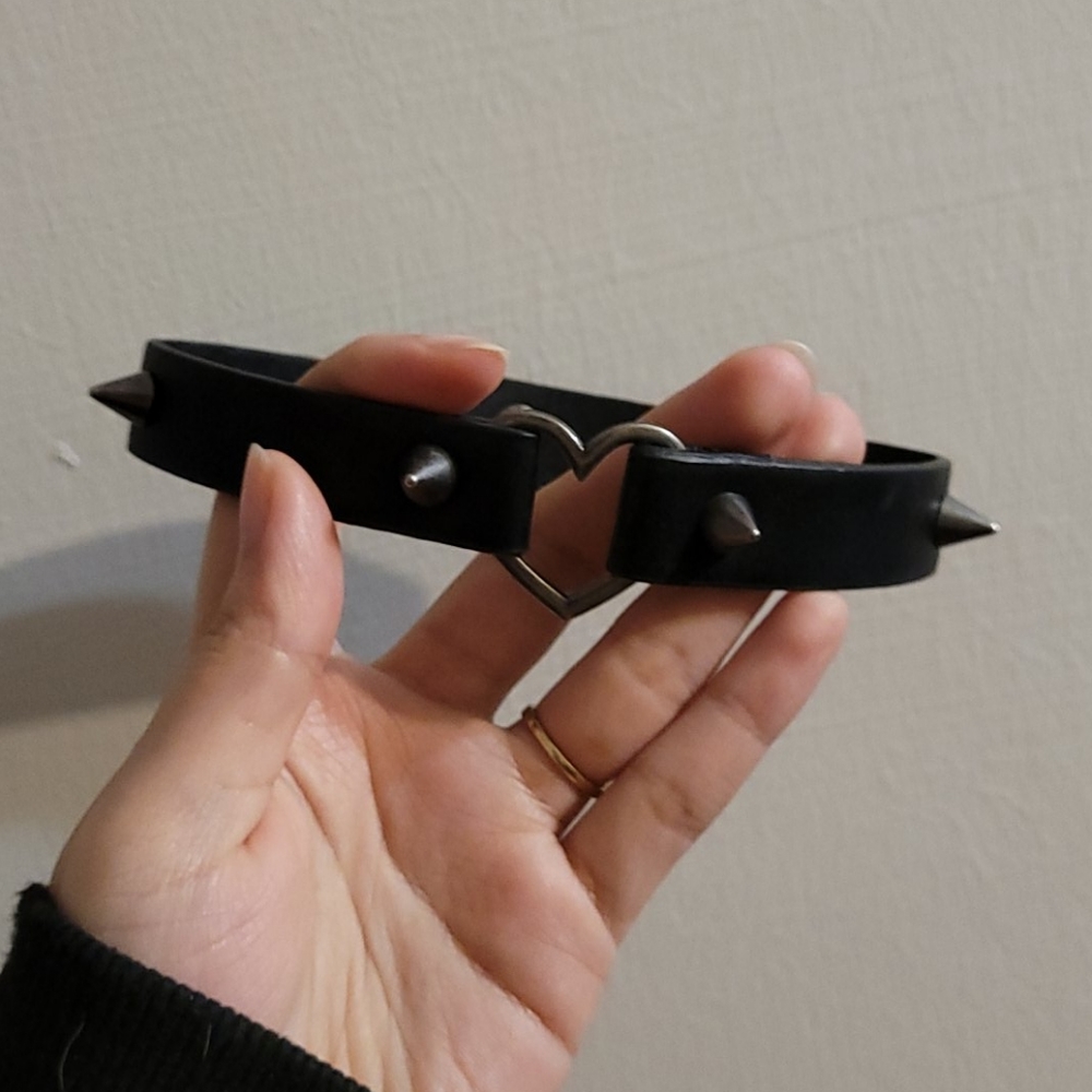 Studded Heart Choker